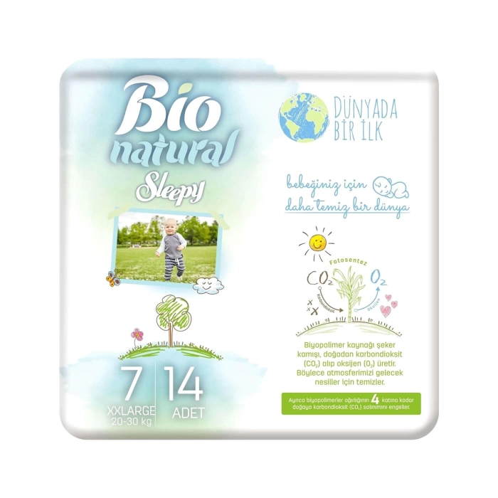 Sleepy Bebek Bezi Bio Natural 14 lü 7 Beden