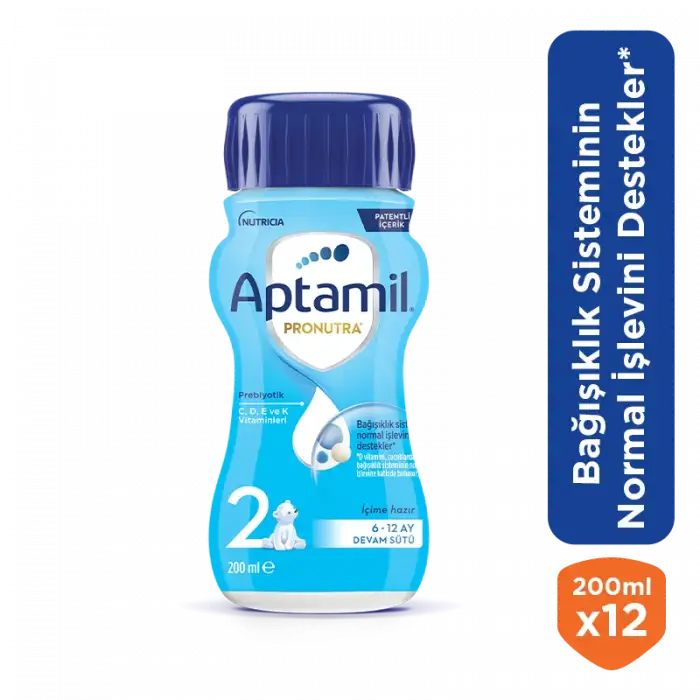 Aptamil 2 Devam Sütü İçime Hazır 12x200ml 6-12 Ay