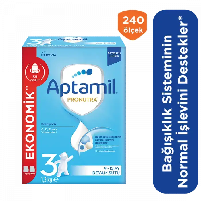 Aptamil 3 Devam Sütü 1200 gr 9-12 Ay