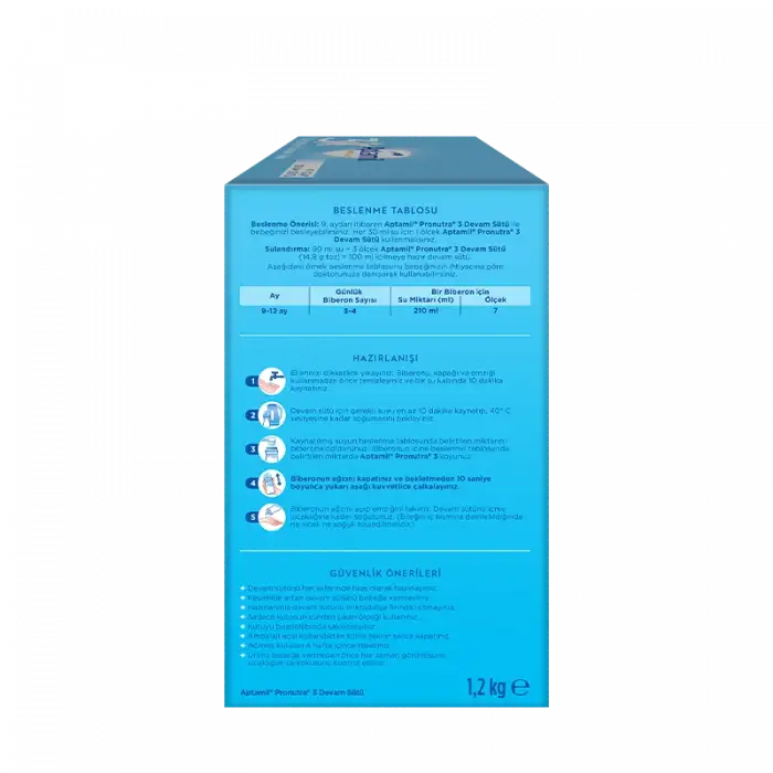 Aptamil 3 Devam Sütü 1200 gr 9-12 Ay