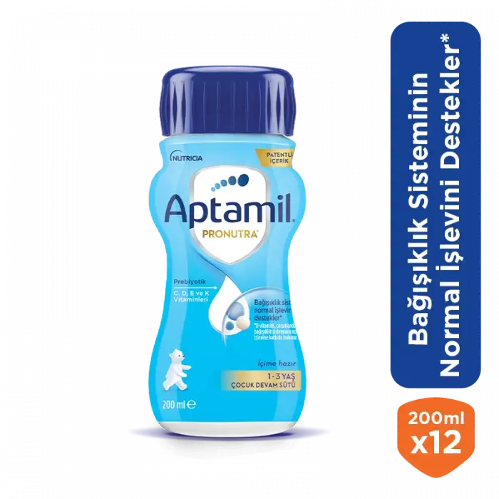 Aptamil Çocuk Devam Sütü İçime Hazır 12x200ml 1 Yaş +
