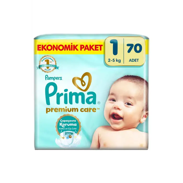 Bebek Bezi Premium Care 1 Numara 70 Adet Ekonomik Paket