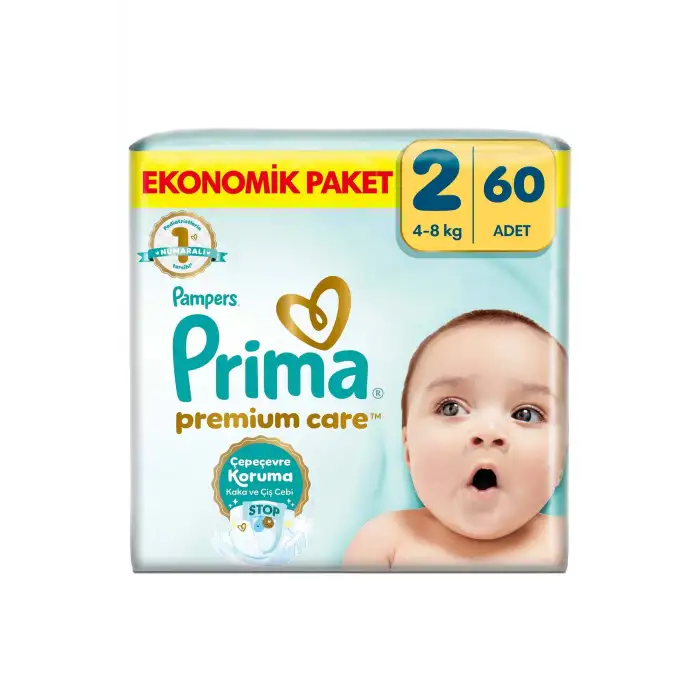 Bebek Bezi Premium Care 2 Numara 60 Adet Ekonomik Paket