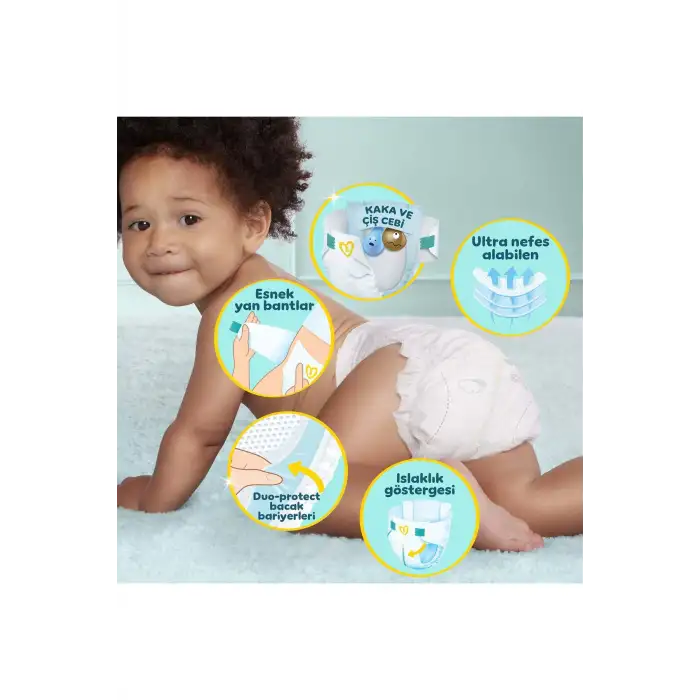 Bebek Bezi Premium Care 3 Numara 52 Adet Ekonomik Paket