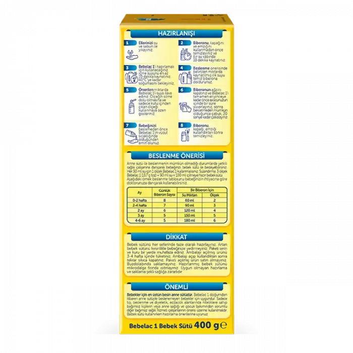 Bebelac 1 Bebek Sütü 400g 0-6 Ay
