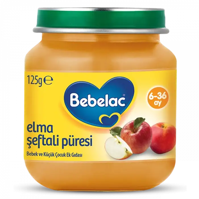 Bebelac Elma Şeftali Püresi 6x125 gram