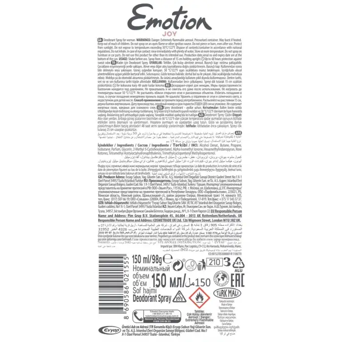 Emotion Joy Kadın Deodorant Sprey 90 ml