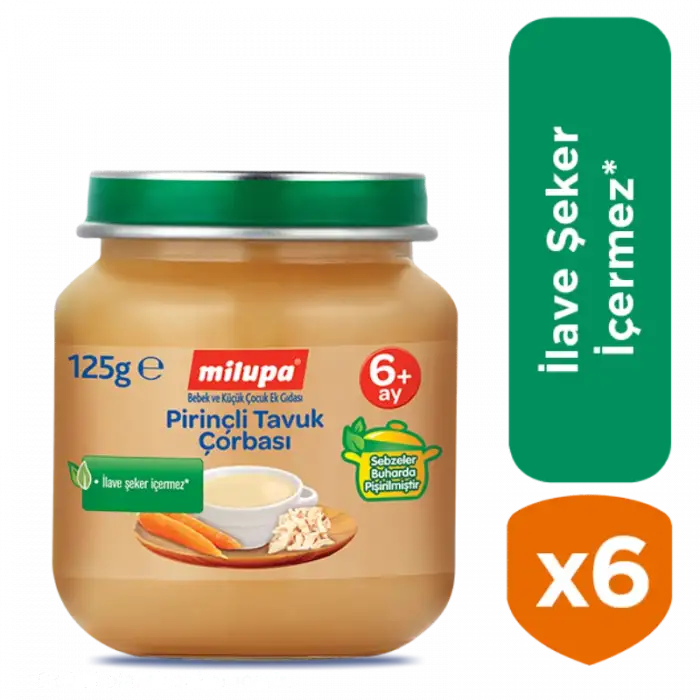 Kavanoz Pirinçli Tavuk Çorbası 6x125 gr özel paket