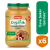 Kavanoz Organik Elma Muz Şeftali Püresi 6x200 gr özel paket