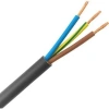 ÖZNUR Marka 3X2.5 mm%100 Bakır TTR Elektrik Kablosu (SİYAH, 50 METRE)