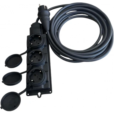 3lü Grup Priz%100 Bakır Kablo 3x2.5mm IP44 Sertifikalı Isıtıcı, Şantiye, Ağır Akıma Uygun