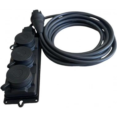 3lü Grup Priz%100 Bakır Kablo 3x2.5mm IP44 Sertifikalı Isıtıcı, Şantiye, Ağır Akıma Uygun