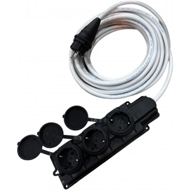 3lü Grup Priz%100 Bakır Kablo 3x2.5mm IP44 Sertifikalı Isıtıcı, Şantiye, Ağır Akıma Uygun