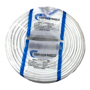 Genel TAM 50 Metre 3x2.5 mm2 TTR CCA Alüminyum Kablo - Standart Cihazlar İçin