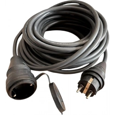 Evden Elektrikli Araba Şarj Uzatma Kablosu Topraklı%100 Bakır 3x2.5mm (SİYAH, 35 METRE)