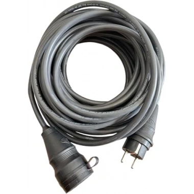 Evden Elektrikli Araba Şarj Uzatma Kablosu Topraklı%100 Bakır 3x2.5mm (SİYAH, 25 METRE)