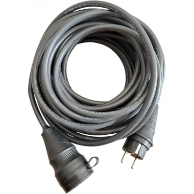 Evden Elektrikli Araba Şarj Uzatma Kablosu Topraklı%100 Bakır 3x2.5mm (SİYAH, 4 METRE)