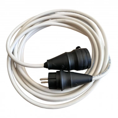 Evden Elektrikli Araba Şarj Uzatma Kablosu Topraklı%100 Bakır 3x2.5mm (BEYAZ, 1 METRE)
