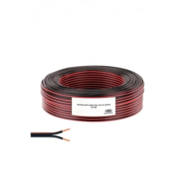 TAM 100 Metre Hoparlör ve Elektrik Kablosu 2x0.75 mm - Siyah