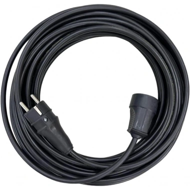 3x2.5mm TTR Topraklı Siyah Kauçuk Seyyar Uzatma Kablosu (15 METRE)