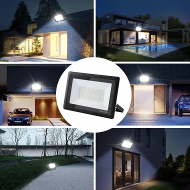 LED Projektör 30W-400W, Enerji Tasarruflu, Suya Dayanıklı, Uzun Ömürlü Aydınlatma, Bahçe, Dış Mekan, Endüstriyel Kullanım için (100W)