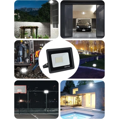 LED Projektör 30W-400W, Enerji Tasarruflu, Suya Dayanıklı, Uzun Ömürlü Aydınlatma, Bahçe, Dış Mekan, Endüstriyel Kullanım için (30W)