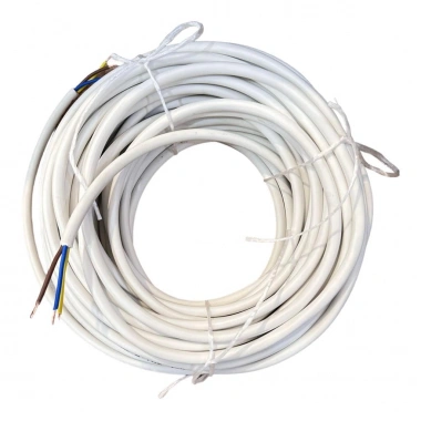 3x2,5 MM CCA TTR BEYAZ RENK KAUÇUK TOPRAKLI SEYYAR ELEKTRİK KABLOSU (65 METRE)