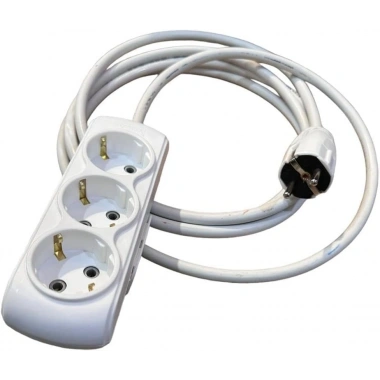 3’lü Grup Priz 3x2.5mm TTR Beyaz Topraklı Kauçuk Seyyar Uzatma Kablosu (60 METRE)