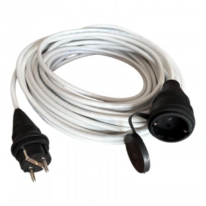 3x1.5mm%100 Bakır TTR Topraklı Seyyar Uzatma Kablosu (BEYAZ, 40 METRE)