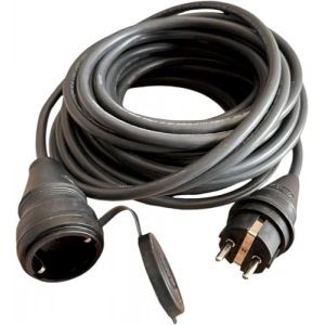 Evden Elektrikli Araba Şarj Uzatma Kablosu Topraklı%100 Bakır 3x2.5mm (SİYAH, 40 METRE)
