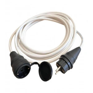 Evden Elektrikli Araba Şarj Uzatma Kablosu Topraklı%100 Bakır 3x2.5mm (BEYAZ, 4 METRE)