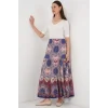 1898 Desenli Uzun Etek - Saks