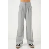 6638 Yüksek Bel Palazzo Pantolon - A.Gri