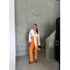 BEL LASTİK DETAYLI MODAL KUMAŞ PANTOLON - Orange