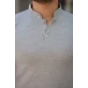 Erkek Hakim Yaka Dokuma Pamuklu Kumaş Kısa Kollu T-shirt