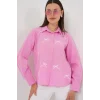 Fiyonk Detay Gömlek 20311 - Pembe