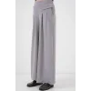 Geniş Paça Pileli Pantolon 6718 - Gri