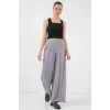 Geniş Paça Pileli Pantolon 6718 - Gri