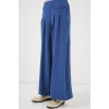 Geniş Paça Pileli Pantolon 6718 - İndigo