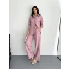 Gömlek Pantolon Ikili Takım - Toz Pembe
