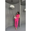 JAKAR KUMAŞ YELEK - PANTOLON TAKIM - Fuşya