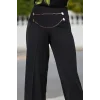 Kadın Beli Zincir Detay Ithal Krep Pantolon