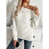 Kadın Uzun Kollu Tek Omuzu Açık Triko Bluz