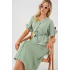 Kısa Kol Düğmeli Elbise 2555 - Mint