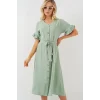 Kısa Kol Düğmeli Elbise 2555 - Mint