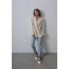 Oversize Blazer Ceket - Natür