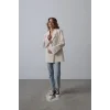 Oversize Blazer Ceket - Natür