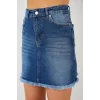 Püsküllü Mini Kot Etek 8051 - Lacivert