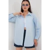 Uzun Kol Basic Gömlek 20279 - Mavi