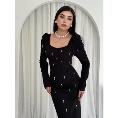 Akit İnci Detaylı Elbise